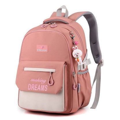 Kids’ Contrast Colour Schoolbag – Large Capacity bACKPACK