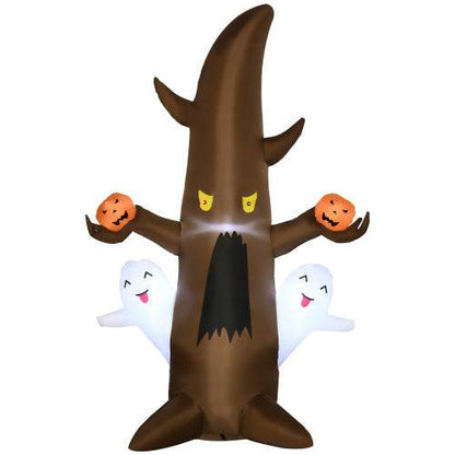5 Halloween Inflatables Outdoor Decorations Ghost Tree With Pumpkins, Blow-Up LED Yard Decor Indoor Outdoor For Garden, Lawn, Party, Holiday