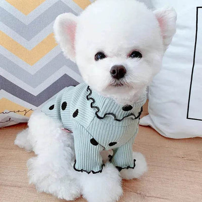 Fleece Turtleneck Shirt for Pets Dog Cat apparels for Fall and Winter