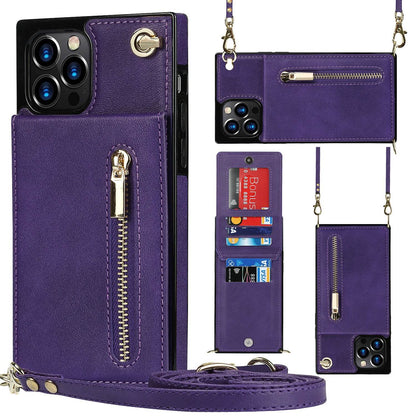 Samsung leather Crossbody Phone Case Card Holder Wallet leather case