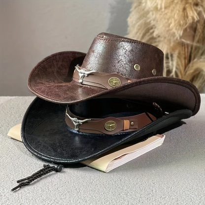 [Bullhide Cowboy Hat] Western Cowboy One Bullhide Rivet Cowboy Hat | Outdoor Sunshade Hat