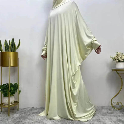 Batwing Sleeve Plain Abaya for ArabArab Women Eid Jalabiya for Women Islamic Wear for Women