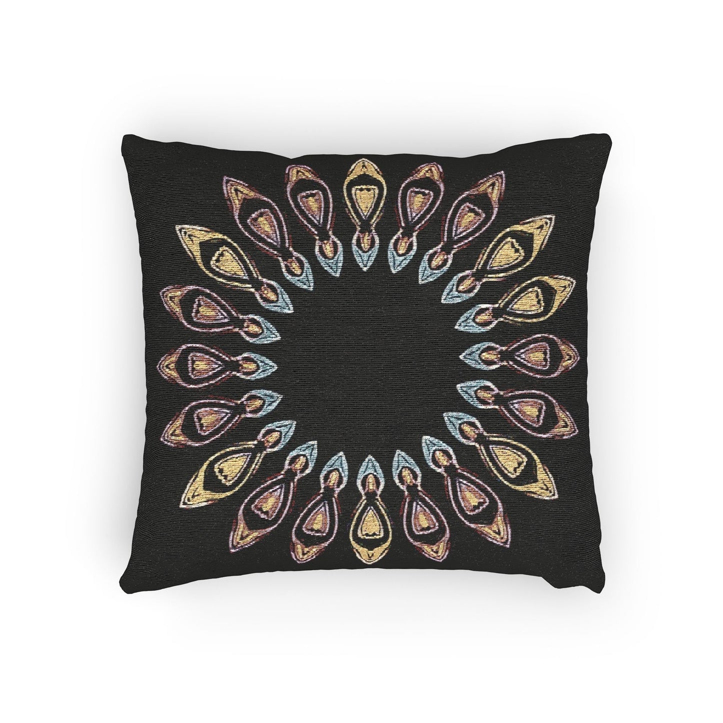 Geometric Pattern Woven Pillow | Decorative Throw Cushion
