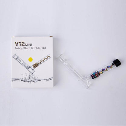 V12mini Hookah Set Spiral Pipe Atomizer Pipe Glass Twisty Blunt Smoker