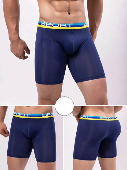 Anti-wear Ice Silk breathable Midway Boxer Beach swimming Underwear