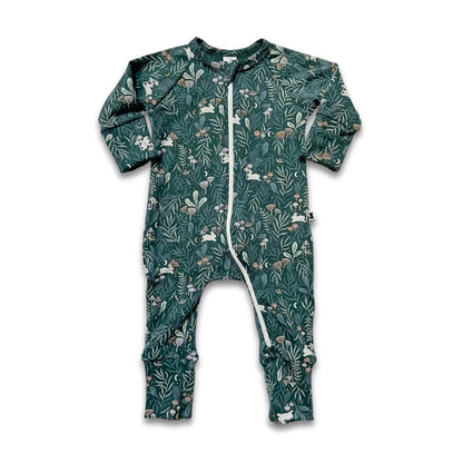 Bamboo Baby Zipper Footed Onesie | Night Sky