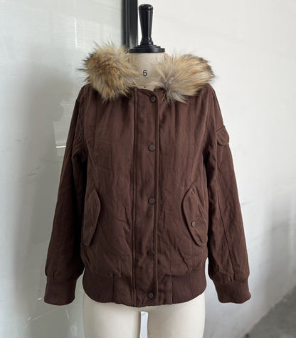 Women's American Retro Hooded Short Jacket