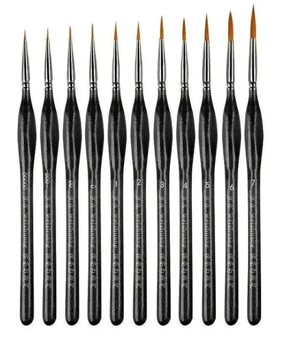 Gouache Oil Painting Watercolor Hand-painted Crochet Pen Paint Brush Miniature and Micro Detail Paint Brush, Triangular Grip Handles Art Brushes For  Acrylic Painting