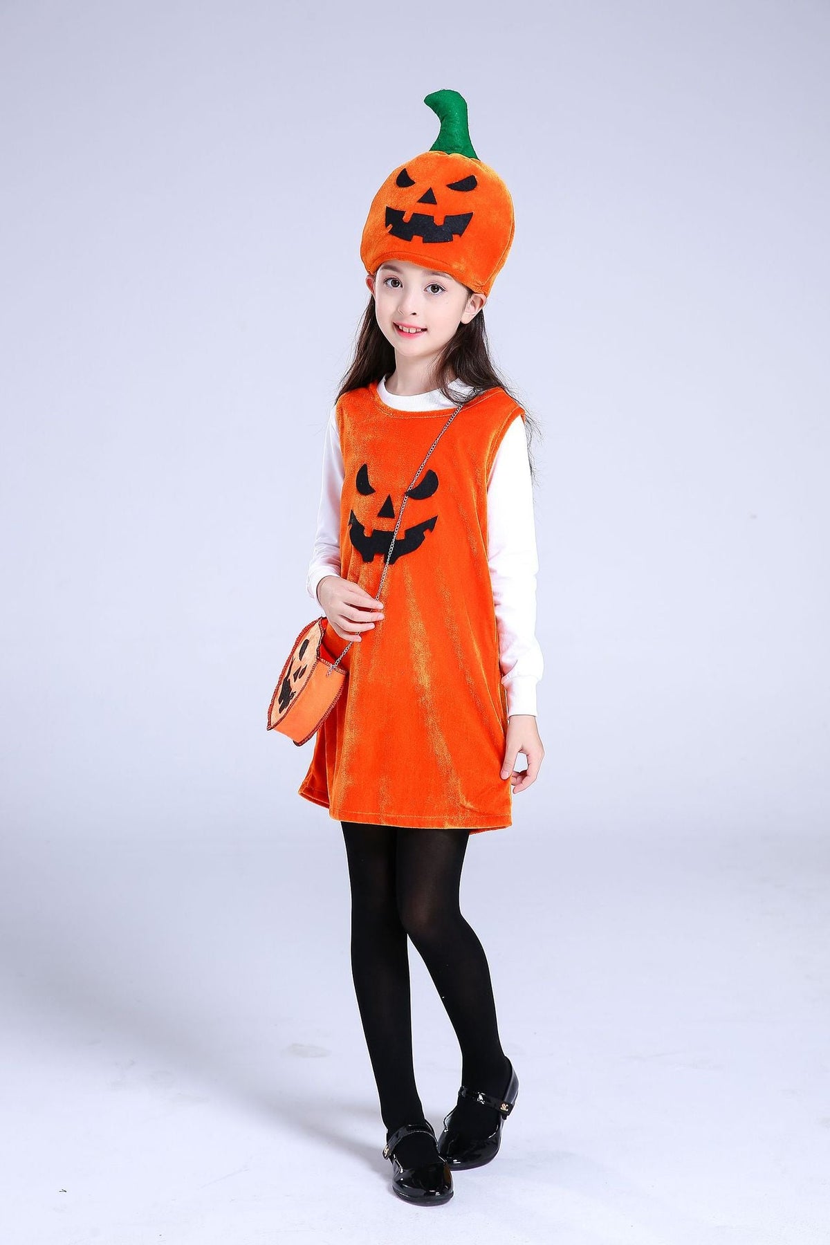 Girls Halloween Dance Costume – Pumpkin Dress Outfit for Kids Party Performance