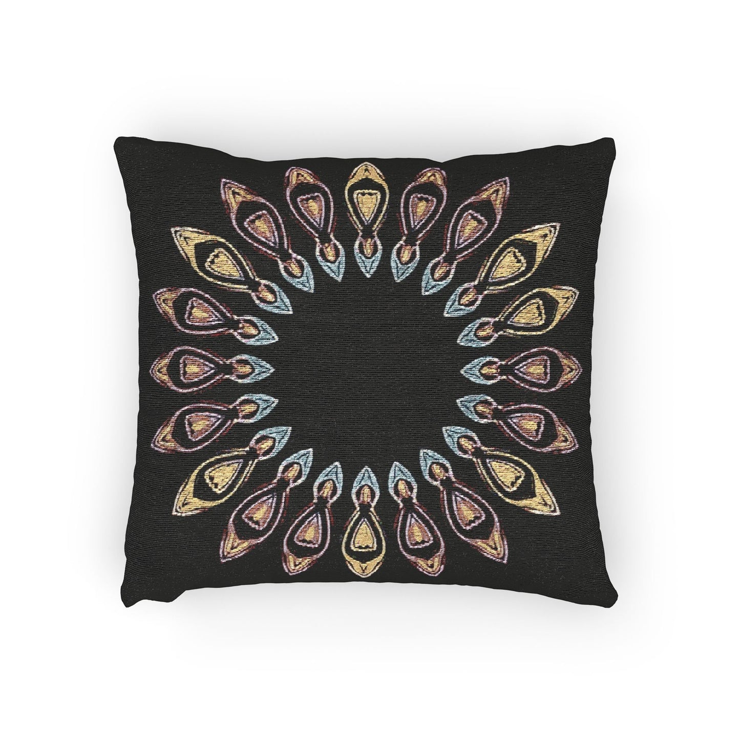 Geometric Pattern Woven Pillow | Decorative Throw Cushion