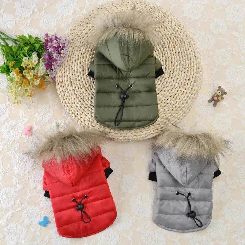 Veste d'hiver pour animaux, manteau chaud d'automne pour chien et chat, sweat à capuche pour animaux, veste en fausse fourrure pour animaux