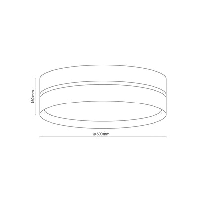 Linobianco Natural Linen Scandinavian Flush Mount Ceiling Light for Bedroom, Hallway & Low Ceilings