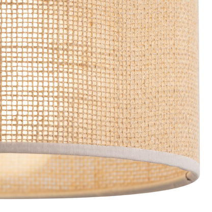 Jute Natural Fiber Scandinavian Pendant Ceiling Light for Kitchen Island, Dining Room & Warm Interior Lighting