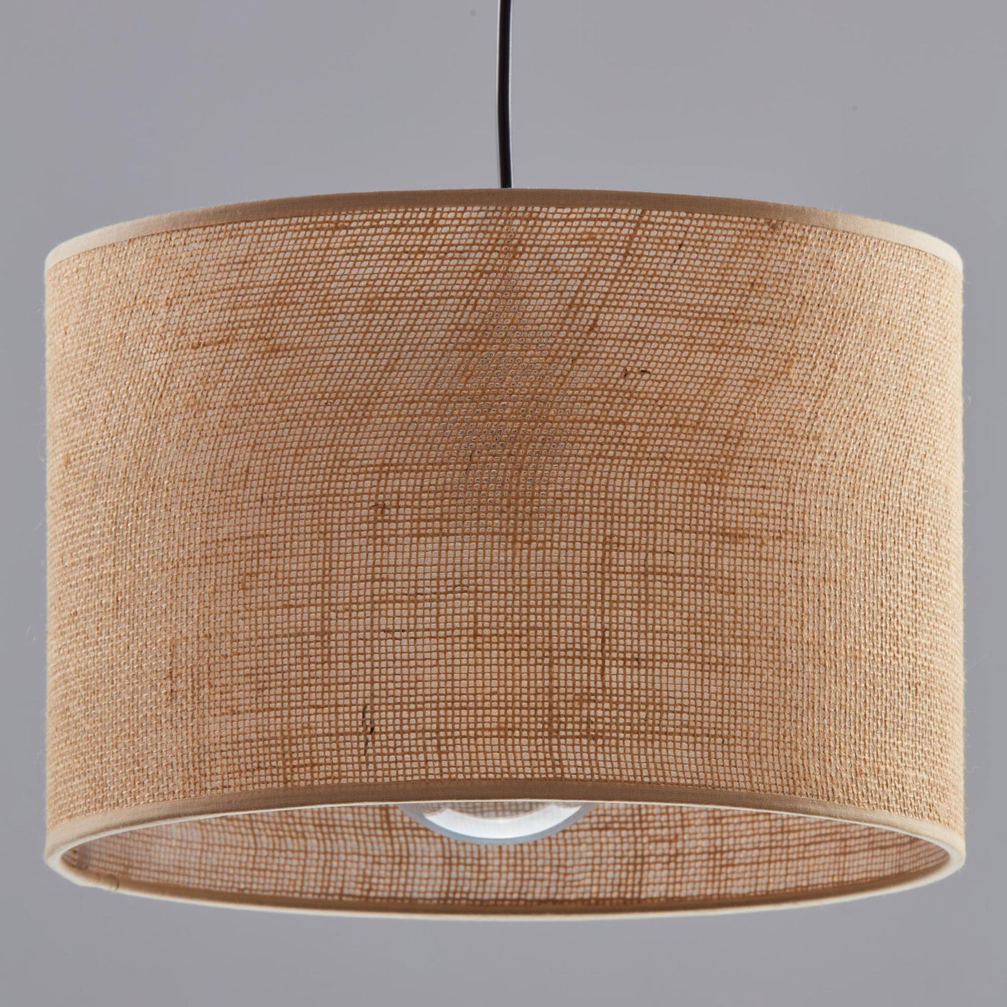 Jute Natural Fiber Scandinavian Pendant Ceiling Light for Kitchen Island, Dining Room & Warm Interior Lighting