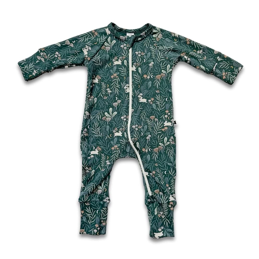Bamboo Baby Zipper Footed Onesie | Night Sky