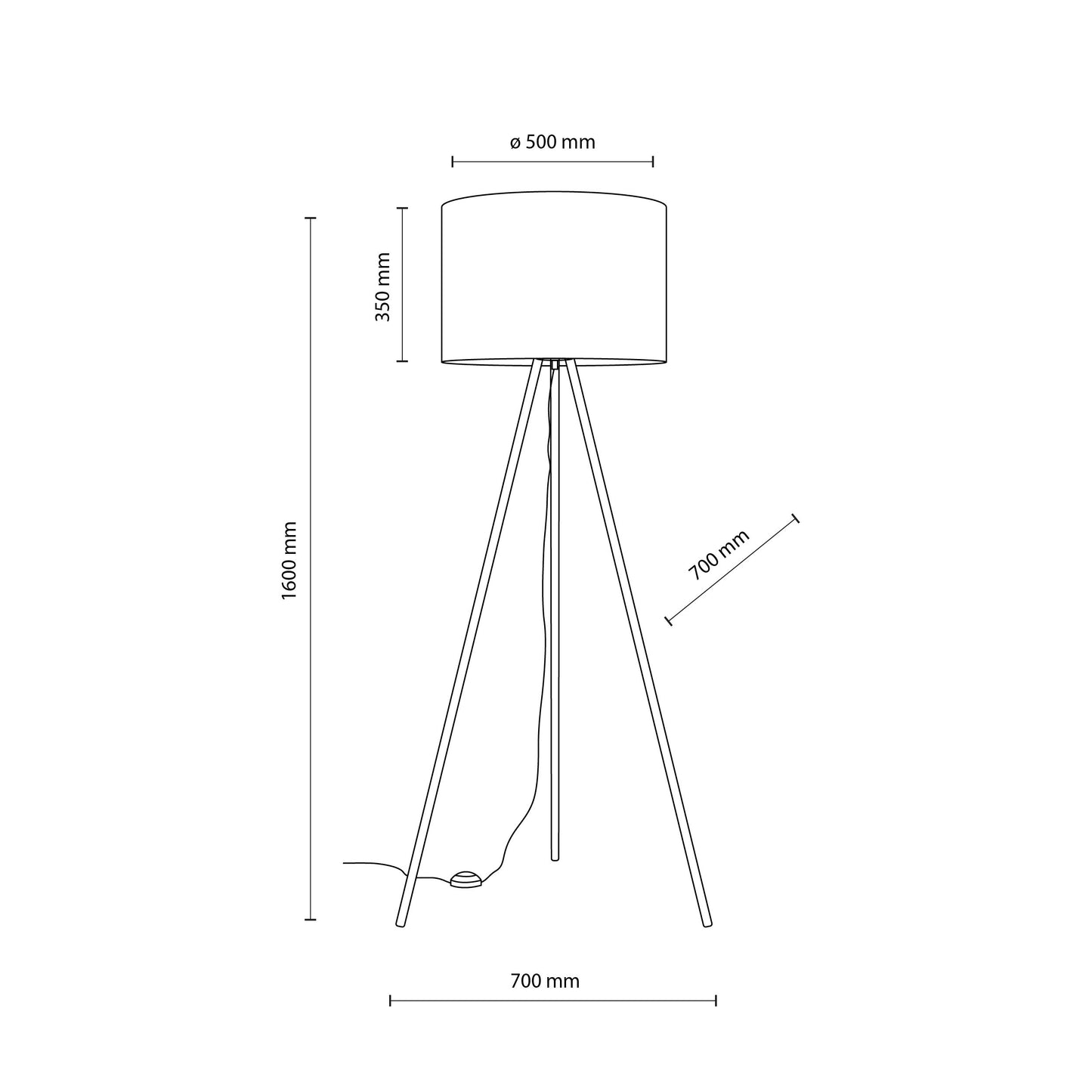 UMBERTO Black Modern  Floor Lamp  (Clearance)