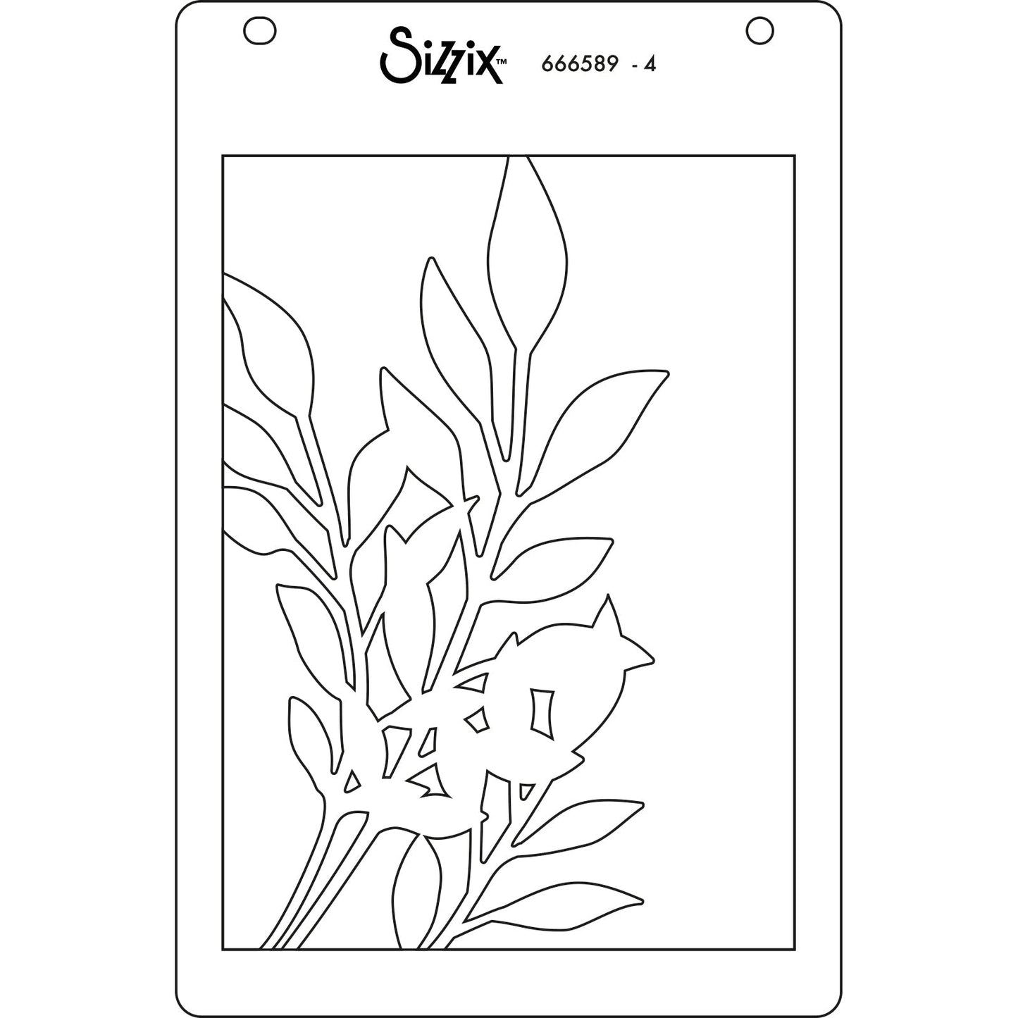 Pochoirs superposés Sizzix A6 4 pièces Cosmopolitan, Frond par Stacey Park