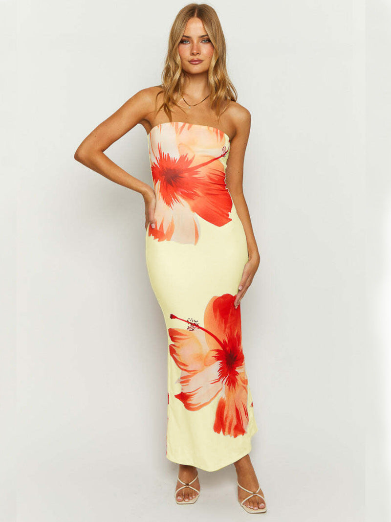 Women’s Summer Tube Top Dress – Casual Strapless Vacation & Beach Dress