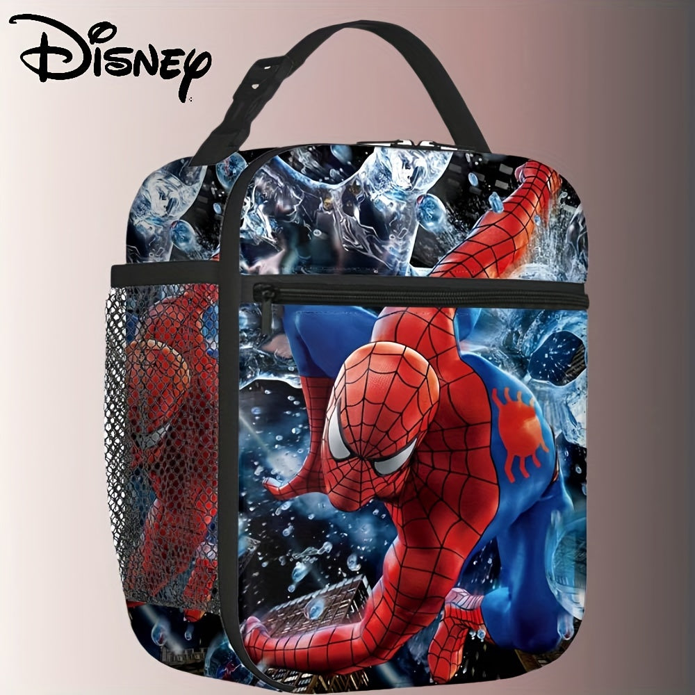 Disney Marvel Spider-Man Insulated Lunch Bag - Portable & Durable Nylon, Perfect For Work, School, Outdoor Camping | Keeps Food Fresh Or Cold