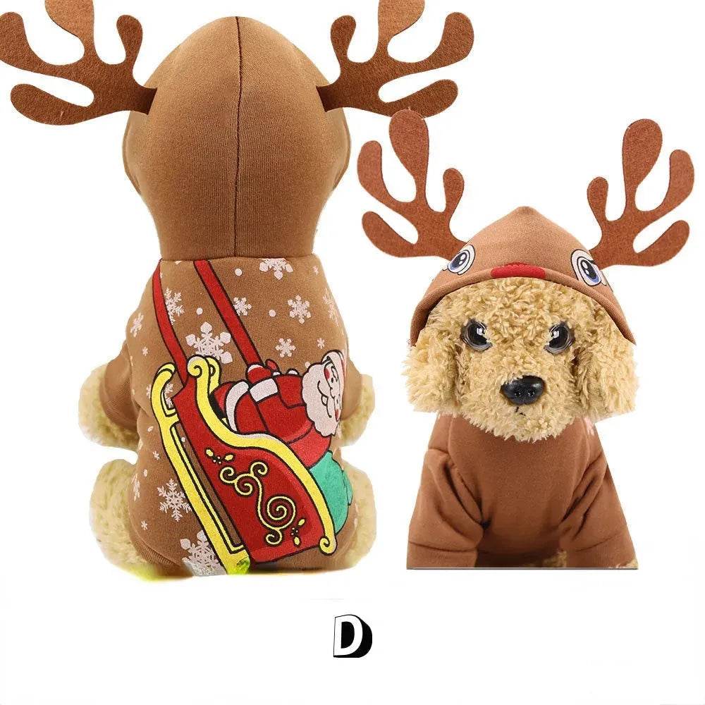Vêtements pour animaux de compagnie de Noël, vêtements en coton pour chats