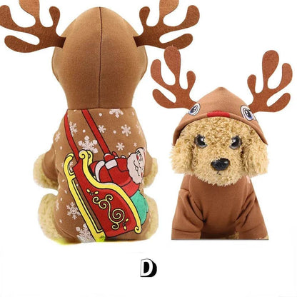 Vêtements pour animaux de compagnie de Noël, vêtements en coton pour chats
