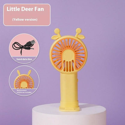 Small Handheld Fan Desktop Cartoon Mini Electric Usb Student Portable Gift