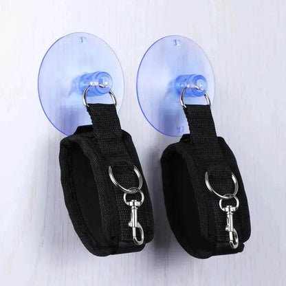 BDSM Bondage Restraint Sex Handcuff and Ankle cuff with Suction Cup