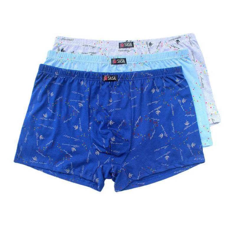 Men's  Underpants Cotton 6 Pcs  Printed Boxer Mid Waist underwear