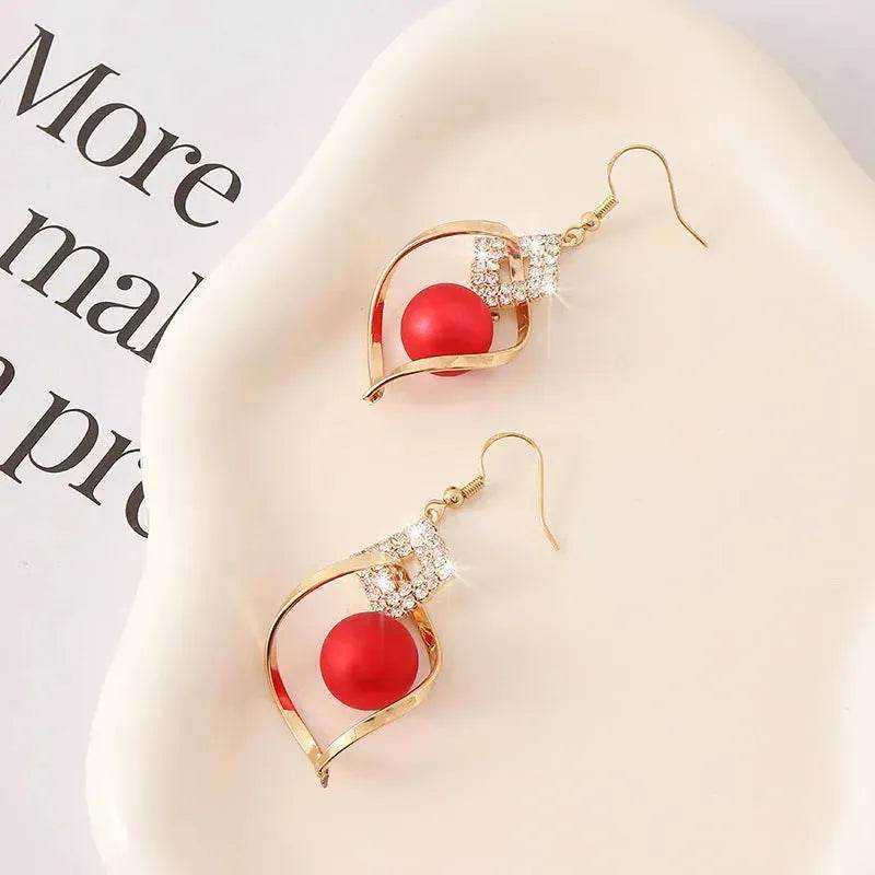 Women's Fashionable Temperamental All-match Pearl drop Earrings