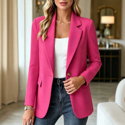 European & American-Style Elegant Cardigan Coat for Women
