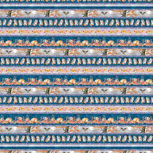 Night  Owls by Kathleen Francour - Navy Border Print