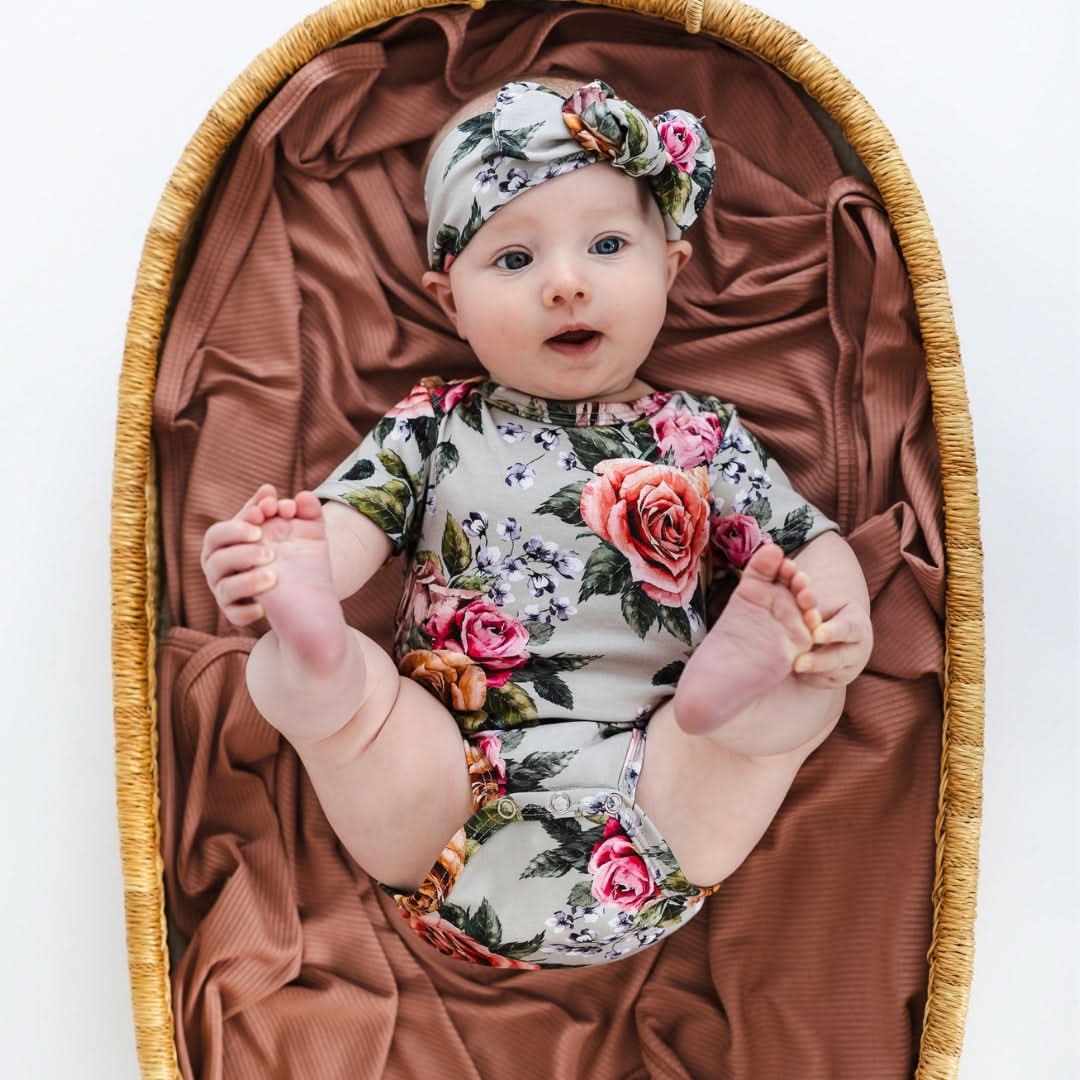 Baby Bamboo Onesie | Antique Floral