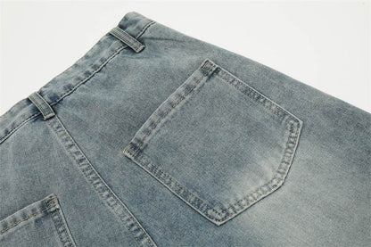 Hand Painted Graffiti Printing Denim Shorts Men Jeans