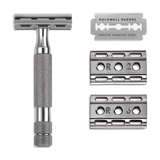 Rasoir de Sûreté Réglable Rockwell 6C - Chrome Canon de Fusil (Idéal pour Débutants)