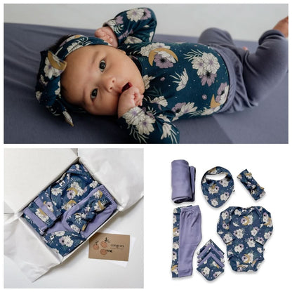 Bamboo Baby Capsule Gift Box | Celestial Floral & Dusty Lilac