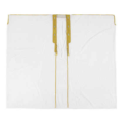 Men's Robe Arabic Embroidered Long Sleeve Tassel Golden Balls Chiffon Shawl