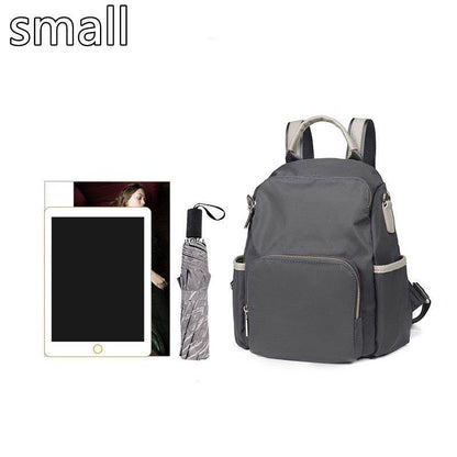 Unisex Portable Waterproof Plain color Backpack for school
