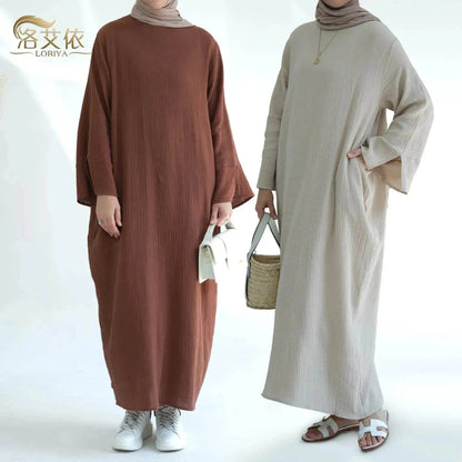 Plain Abaya Dress Eid Abaya 2025 Simple cotton abaya
