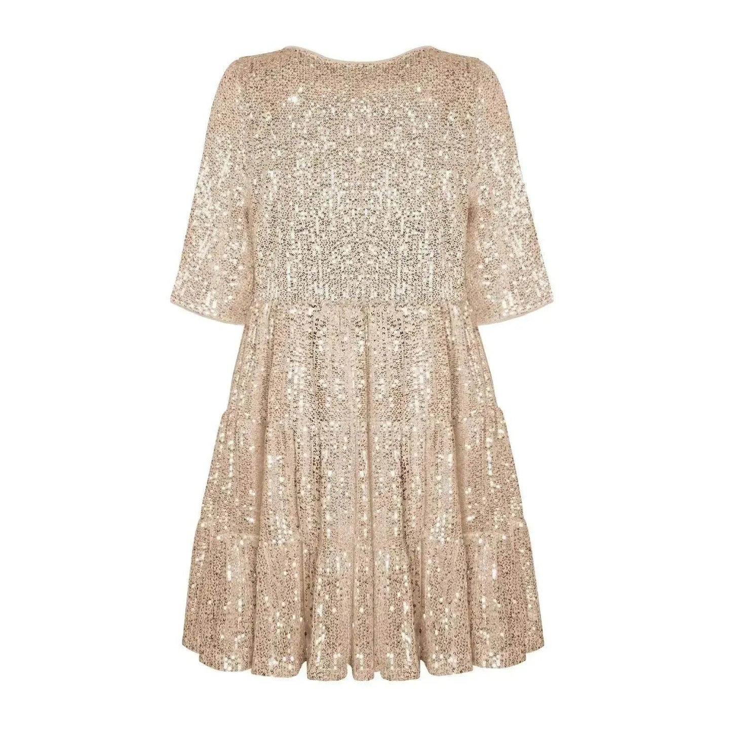 Elegant ladies Sequined Short Mini Skater Dress