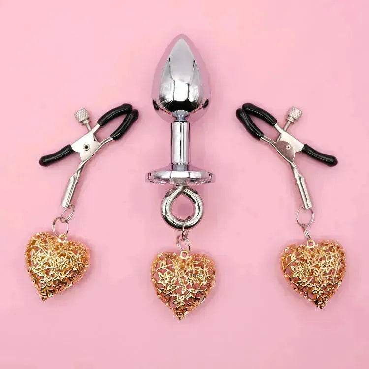 Love Chain Sex Toys Bell For Women Nipple Clamp Anal Plug