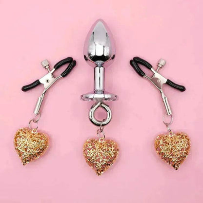 Love Chain Sex Toys Bell For Women Nipple Clamp Anal Plug
