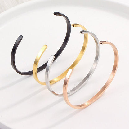 Unisex Stainless Steel Bangle Bracelet