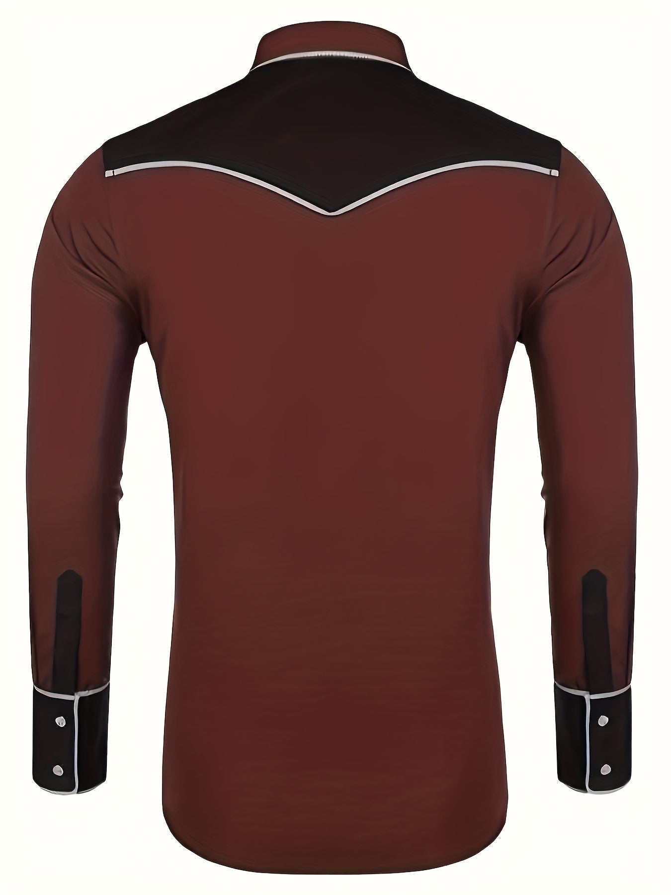 Western Cowboy Chic Long Sleeve Embroidered Shirt - Soft Cotton Blend, Elegant Design, Casual Style for Spring Fall Vacation Resort Wear - Men's Shirt for Outdoor Activities, Travel, and Leisure