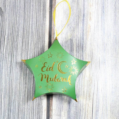 Hot Stamping Pentagram Shape Ramadan Eid Mubarak Gift Box
