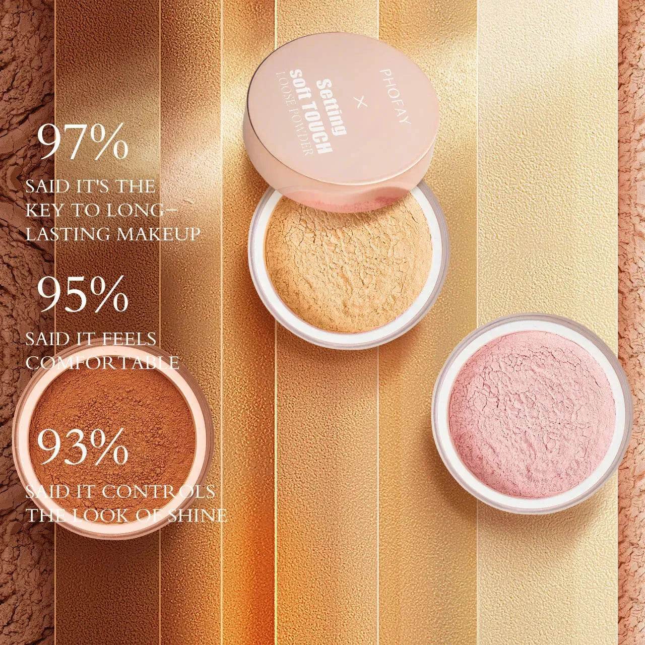 PHOFAY Soft Touch Loose Setting Powder Smooth Long Lasting Makeup