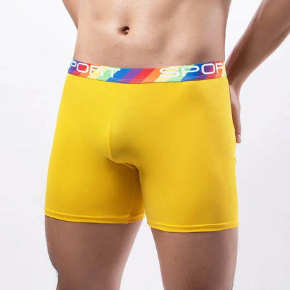 Summer Sports Spandex Plain Boxer Short Underwear for Men