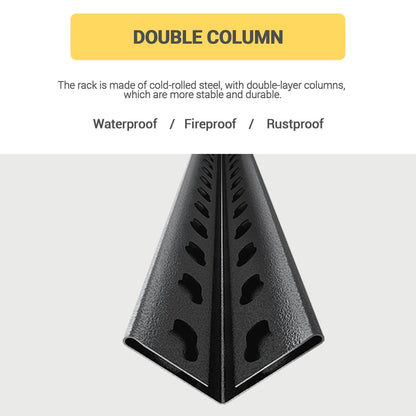 Étagères métalliques à plusieurs niveaux pour le rangement, étagères de garage, 907 kg, étagères de rangement robustes, étagères de garage réglables, unité d'étagères industrielles, support utilitaire de rangement, noir