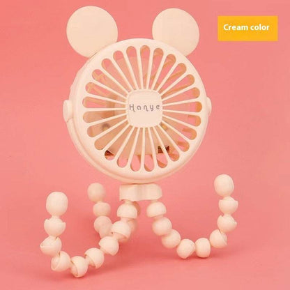 USB Powered summer heat Handheld fan with stand and Night light