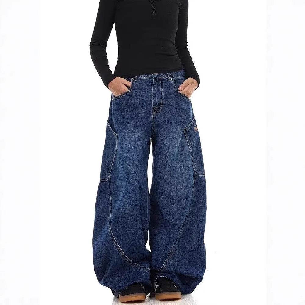 Design Large Pocket Machete Baggy Jeans Pant For Men And Women