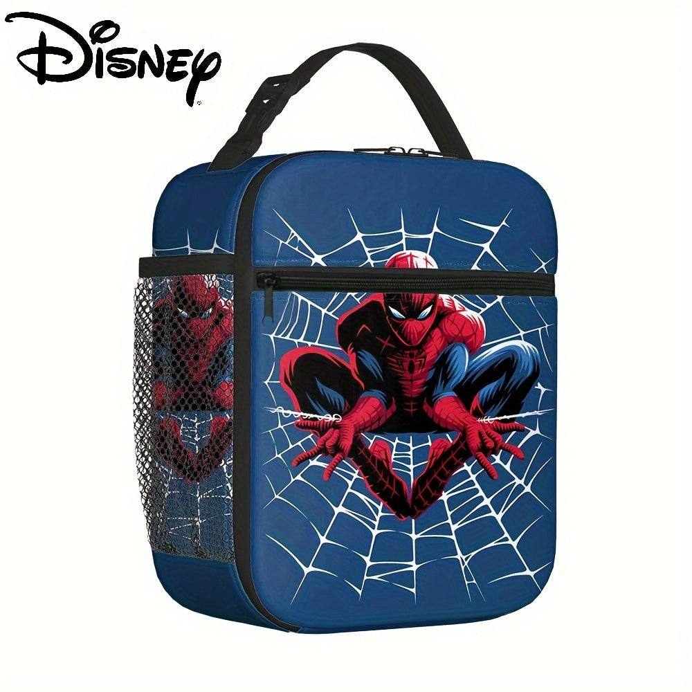 Disney Marvel Spider-Man Insulated Lunch Bag - Lightweight Nylon, Polyester Lined, Perfect For Work, School & Outdoor Camping